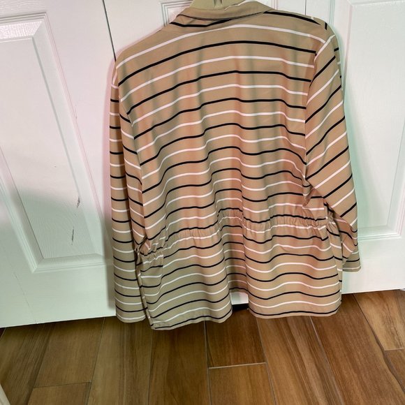 Chico's Zenergy  Striped Zip up Jacket Size  or 16 - Picture 2 of 8